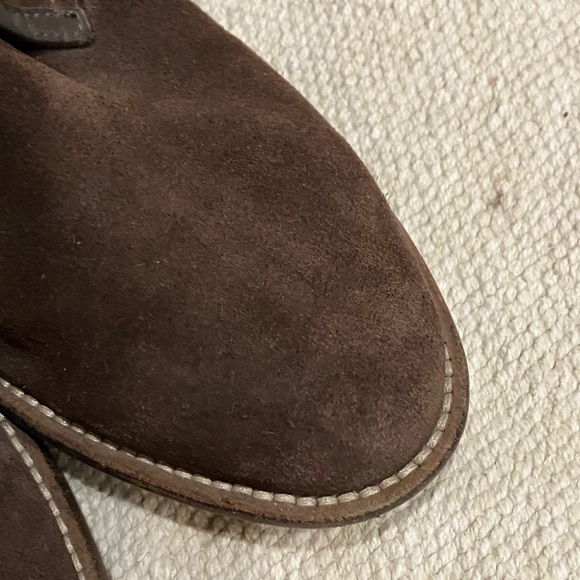 Sessun size 41 women’s soft suede leather Booties dark brown lace up - Picture 15 of 15